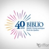 Logo design for a public librairies network celebrating their 40th anniversary. Logo soulignant le 40e anniverssaire du Réseau Biblio, un réseau de bibiothèques publiques.