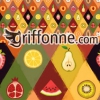 Seamless pattern of fruits. Motif de fruits.