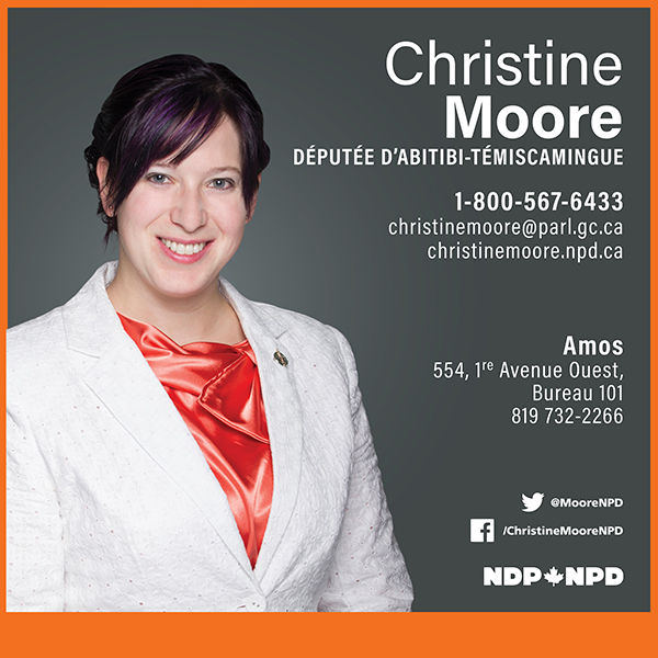 Advertisement and communication design for member of parliament, NDP. design de communiqué et publicité pour une députée NPD.